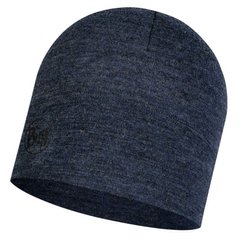 Картинка Шапка Buff Midweight Merino Wool Hat, Night Blue Melange (BU 118007.779.10.00) BU 118007.779.10.00 - Шапки Buff