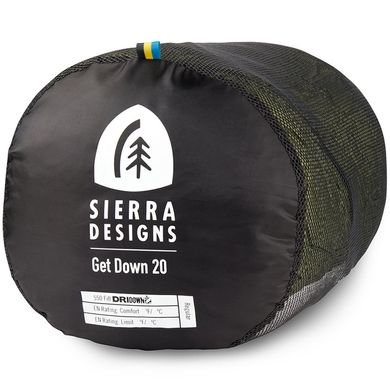 Зображення Трисезонний пуховий спальний мішок-кокон Sierra Designs Get Down 550F 20 Long -9°C (70614521L) 70614521L - Спальні мішки Sierra Designs