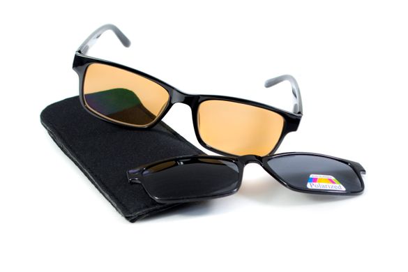 Зображення Антиблікові окуляри для водіння-антифари BluWater MAGNETIC DRIVE PL (2в1) (drive orange) бледно оранжевый 8DRMAGN -  BluWater