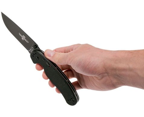 Картинка Нож складной карманный Ontario RAT 1 Assist G-10 8871 (Liner Lock, 89/216 мм, чорний) 8871 - Ножи Ontario