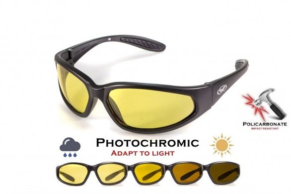 Зображення Фотохромні окуляри хамелеони Global Vision Eyewear HERCULES 1 Yellow (1ГЕР124-30) 1ГЕР124-30 - Фотохромні захисні окуляри Global Vision