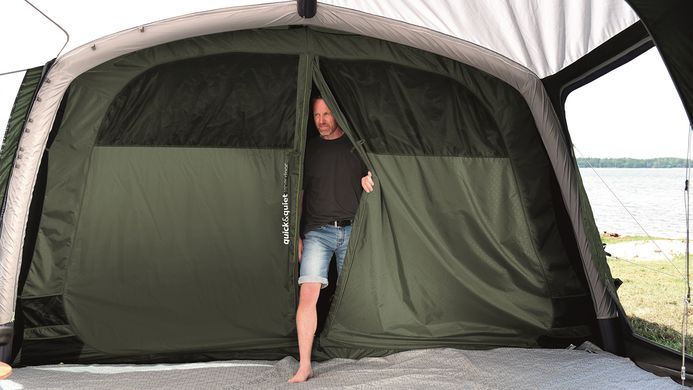 Картинка Палатка 4 местная для кемпинга с надувным каркасом Outwell Parkdale 4PA Green (928738) 928738 - Кемпинговые палатки Outwell