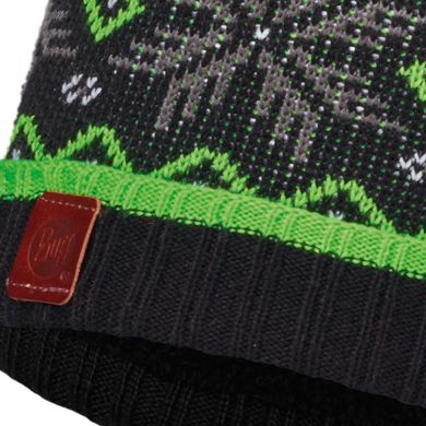 Картинка Шапка дитяча (8-12) Buff Junior Knitted & Polar Hat Nester, Black (BU 113530.999.10.00) BU 113530.999.10.00 - Шапки Buff