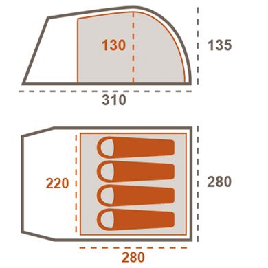 Зображення Намет Grand Canyon Topeka 4 Capulet Olive (330028) DAS301592 - Туристичні намети Grand Canyon