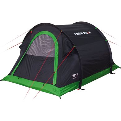 Картинка Палатка 2 местная для рыбалки High Peak Stella 2 Black/Green (923768) 923768 - Туристические палатки High Peak