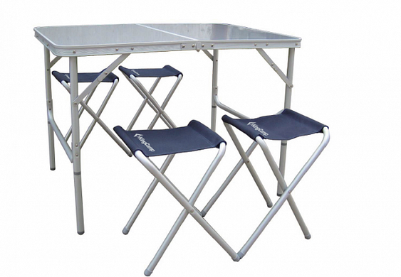 Картинка Стол со стульями KingCamp TABLE AND CHAIR SET(KC3850) Silver TABLE AND CHAIR SET(KC3850) Silver KC3850 silver - Раскладные столы King Camp