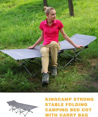 Зображення Кемпинговая раскладушка KingCamp Camping Bed Mid Grey KC8005 MID GREY - Розкладачки King Camp