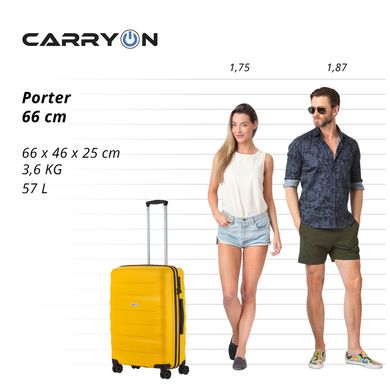 Картинка Чемодан CarryOn Porter (M) Yellow (502457) 930035 - Дорожные рюкзаки и сумки CarryOn