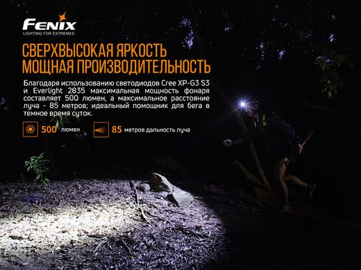 Зображення Ліхтар налобний Fenix HL18RW (Cree XP-G2 S3, 500 люмен, 6 режимов, 3xААА, USB) черний HL18RW - Налобні ліхтарі Fenix