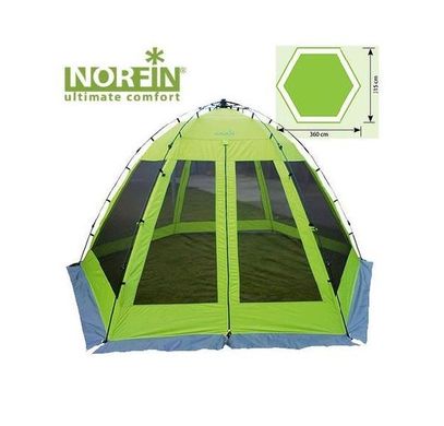 Картинка Тент-шатер автоматический Norfin Lund 6 Green (NF-10802) NF-10802 - Шатры и тенты Norfin