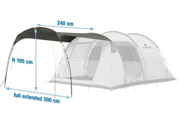 Картинка Палатка 5 местная кемпинговая Ferrino Chanty 5 Deluxe White/Grey (926552) 926552 - Кемпинговые палатки Ferrino