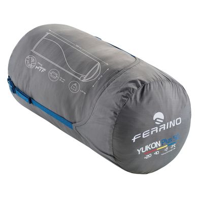Картинка Спальный мешок Ferrino Yukon SQ/+10°C Blue/Grey Left (928111) 928111 - Спальные мешки Ferrino