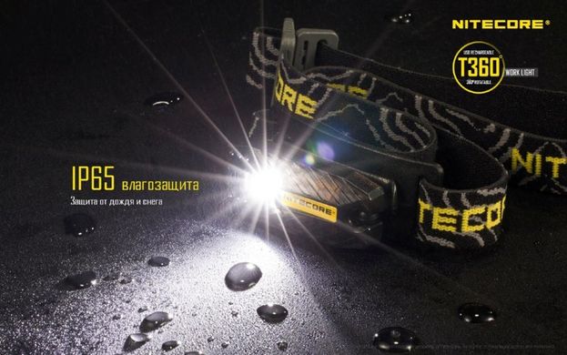 Зображення Ліхтар багатофункціональний, налобний Nitecore T360 (1 LED, 45 люмен, 6 режимів, USB) 6-1176 - Налобні ліхтарі Nitecore