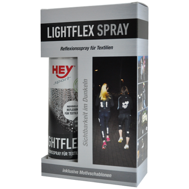 Зображення Світловідбивна фарба HEY-sport Lightflex Spray 150 ml (20510000) 20510000 - Засоби для догляду за спорядженням HEY-sport