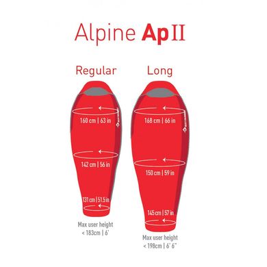 Картинка Пуховый зимний спальник Sea to Summit Alpine ApII (-20°C) Long 198см LZ Red (STS AAP2-L) STS AAP2-L - Спальные мешки Sea to Summit