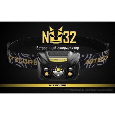 Картинка Фонарь налобный Nitecore NU32 (Сree XP-G3 S3, 550 люмен, 9 режимов, USB) 6-1342_black - Налобные фонари Nitecore
