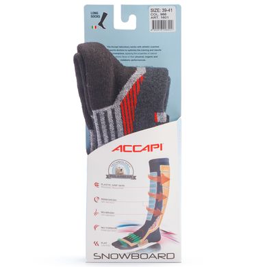Зображення Термошкарпетки Accapi Snowboard, Anthracite, р.45-47 (ACC H1601.966-IV) ACC H1601.966-IV - Гірськолижні шкарпетки Accapi