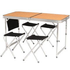 Зображення Стіл зі стільцями Easy Camp Belfort Picnic Table Brown (928800) 928800 - Розкладні столи Easy Camp