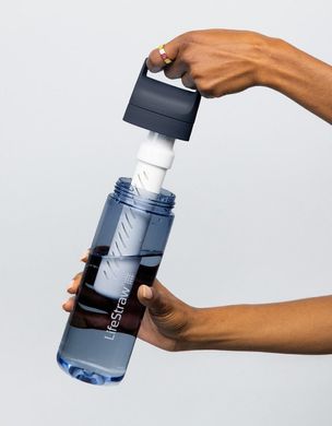 Картинка Пляшка-фільтр для води LifeStraw Go Filter Bottle, 650 мл, Laguna Teal (LSW LGV422TLWW) LSW LGV422TLWW - Фильтры для воды LifeStraw