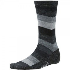 Зображення Шкарпетки чоловічі мериносові Smartwool Chevron Stripe, Black, M (SW SW928.001-M) SW SW928.001-M - Повсякденні шкарпетки Smartwool