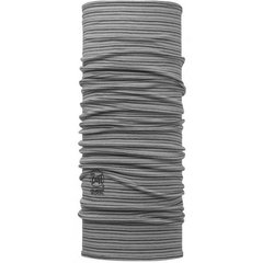 Картинка Бафф (шарф-труба) Buff Lightweight Merino Wool, Light Grey Stripes (BU 113011.933.10.00) BU 113011.933.10.00 - Шарфы многофункциональные Buff