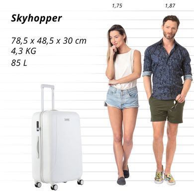 Зображення Валіза CarryOn Skyhopper (L) White (502424) 930040 - Дорожні рюкзаки та сумки CarryOn