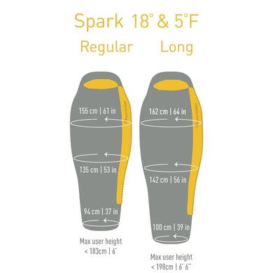 Зображення Зимовий пуховий спальний мішок Sea To Summit Spark Sp IV (-15°C) 183 см, Left Zip, Dark Grey (STS ASP4-R) STS ASP4-R - Спальні мішки Sea to Summit