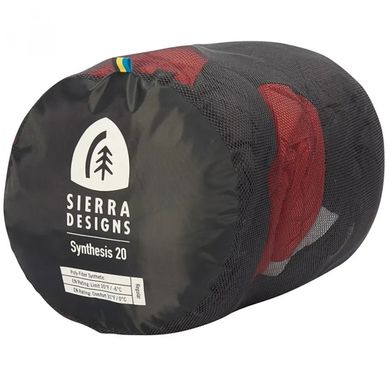 Картинка Спальник Sierra Designs Synthesis 20 Regular (-6°C), 183 см Double Zip, Red/Black (90613419R) 90613419R - Спальные мешки Sierra Designs