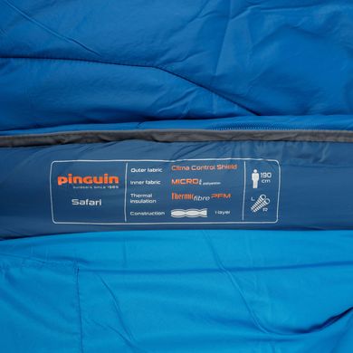Картинка Спальный мешок Pinguin Safari (4/1°C), 190 см Right Zip, Petrol (PNG 240467) PNG 240467 - Спальные мешки Pinguin