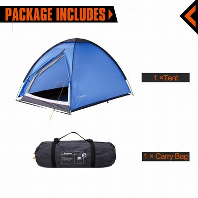 Картинка Туристическая 2 местная палатка KingCamp Backpacker 2 (KT3019 Blue) KT3019 Blue - Туристические палатки King Camp