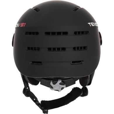 Картинка Горнолыжный шлем с визором и механизмом регулировки Tenson Nano Visor black 58-61 (5013870-999-L) 5013870-999-L - Шлемы горнолыжные Tenson