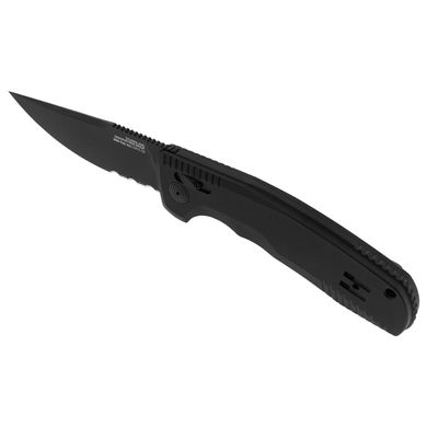 Картинка Розкладной нож SOG SOG-TAC AU, Black, Partially Serrated (SOG 15-38-02-57) SOG 15-38-02-57 - Ножи SOG