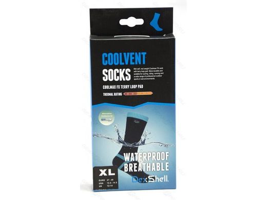 Зображення Шкарпетки водонепроникні Dexshell Coolvent Aqua Blue XL Голубой DS628XL DS628XL - Водонепроникні шкарпетки Dexshell