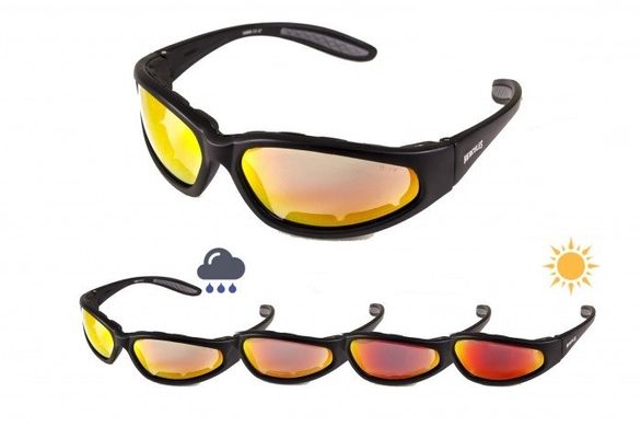 Зображення Фотохромні окуляри хамелеони Global Vision Eyewear HERCULES 1 PLUS G-Tech Red (1ГЕР124-91П) 1ГЕР124-91П - Фотохромні захисні окуляри Global Vision