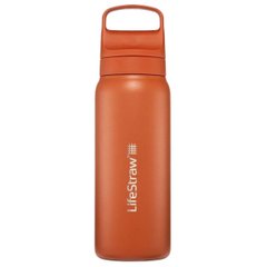 Зображення Пляшка-фільтр для води LifeStraw Go SS Filter Bottle, 700 мл, Kyoto Orange (LSW LGV42SORWW) LSW LGV42SORWW - Фільтри для води LifeStraw