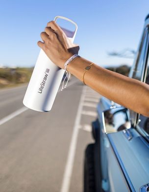 Картинка Пляшка-фільтр для води LifeStraw Go SS Filter Bottle, 700 мл, Kyoto Orange (LSW LGV42SORWW) LSW LGV42SORWW - Фильтры для воды LifeStraw