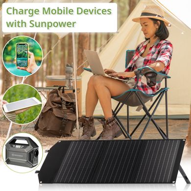 Зображення Портативний зарядний пристрій сонячна панель Bresser Mobile Solar Charger 60 Watt USB DC (3810050) 930150 - Зарядні пристрої Bresser