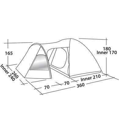 Картинка Палатка 4 местная для кемпинга Easy Camp Blazar 400 Gold Red (928905) 928905 - Кемпинговые палатки Easy Camp