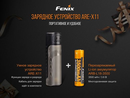 Картинка Зарядное устройство Fenix ARE-X11set + акумулятором Fenix 3500 mAh ARE-X11set - Зарядные устройства Fenix
