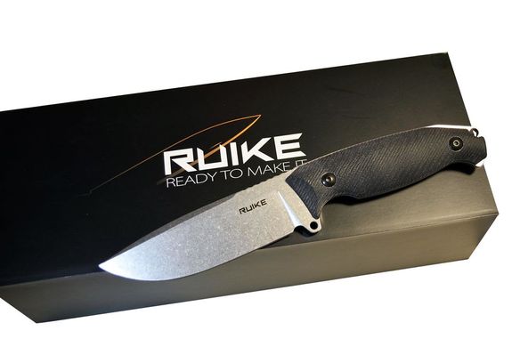 Картинка Нож Ruike Jager Black туристический с фиксированным клинком (110/223мм, Sandvik 14C28N, ножны) F118-B F118-B   раздел Ножи