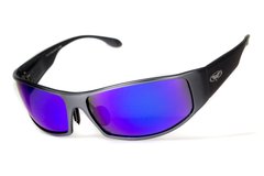 Зображення Окуляри захистні Global Vision BAD-ASS-1 GunMetal (G-Tech™ blue) синие зеркальные 1БЕД1-ГМ90 - Спортивні окуляри Global Vision