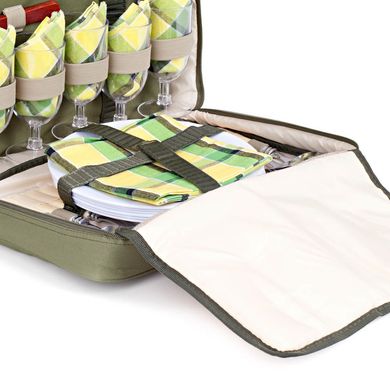 Картинка Пикниковый набор посуды в термосумке Кемпинг HB6-520 (4823082715329) 4823082715329 - Наборы для пикника Кемпинг