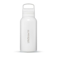 Картинка Пляшка-фільтр для води LifeStraw Go SS Filter Bottle, 1 л, Polar White (LSW LGV41SWHWW) LSW LGV41SWHWW - Фильтры для воды LifeStraw