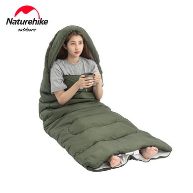 Картинка Спальний мішок Naturehike Y150L NH21MSD08, лівий, темно-зелений 6975641888758 - Спальные мешки Naturehike