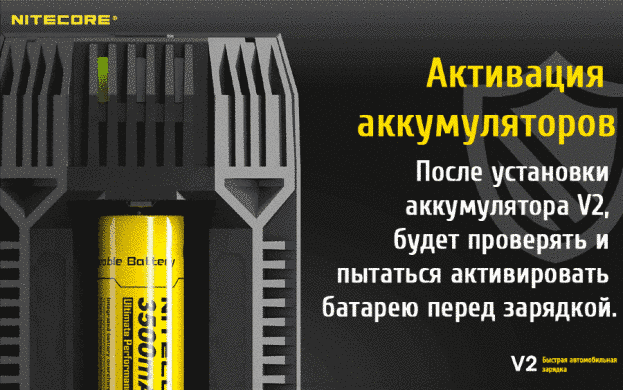 Картинка Зарядное устройство автомобильное Nitecore V2 6А - 2xUSB (2,1A) 6-1291 - Зарядные устройства Nitecore