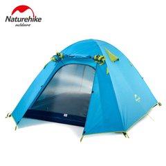 Картинка Намет чотиримісний Naturehike P-Series NH18Z044-P 210T/65D, блакитний 6975641888055 - Туристические палатки Naturehike