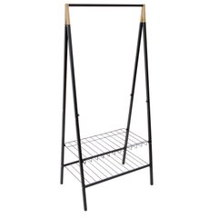 Зображення Стійка для одягу Casa Si Garment Rack Bamboo Black (CS92308W04) DAS302434 - Вішалки для одягу Casa Si