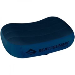 Картинка Подушка надувная Sea To Summit Aeros Premium Pillow Navy 11х34х24 см (STS APILPREMRNB) STS APILPREMRNB - Подушки туристические Sea to Summit