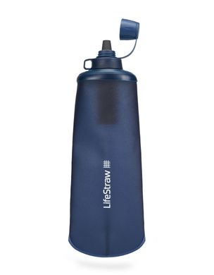 Картинка Пляшка-фільтр для води LifeStraw Peak Squeeze, 1 л, Mountain Blue (LSW LSPSF1MBWW) LSW LSPSF1MBWW - Фильтры для воды LifeStraw