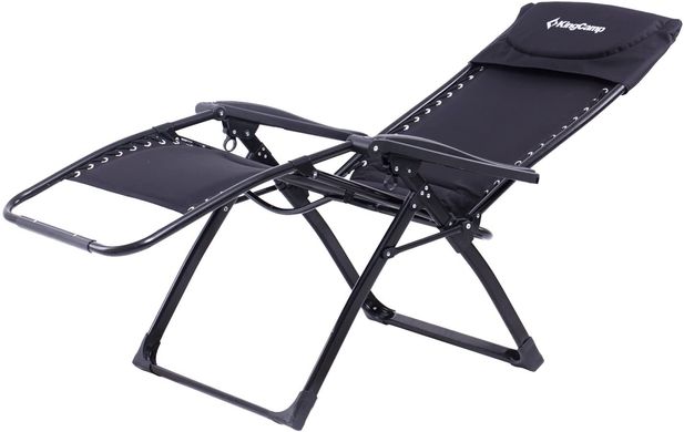 Зображення Шезлонг-кровать KingCamp Deckchair Enlarged Style KC3903 black - Шезлонги King Camp